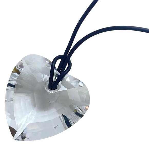 Auth SWAROVSKI - Clear Black Silver Swarovski Crystal Chemical Fiber Hardware - Picture 3 of 4